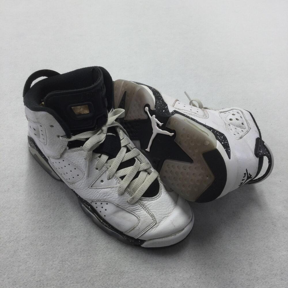 Jordan Air Jordan 6 Retro Shoes Youth Size 7Y White Black Basketball Sneaker